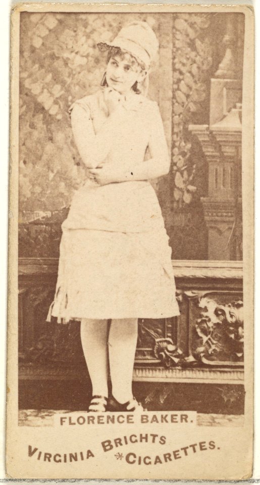 Florence Baker, from the Actors and Actresses series (N45, Type 1) for Virginia Brights Cigarettes MET DP828884