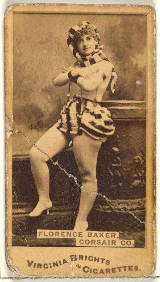 Florence Baker, Corsair Co., from the Actors and Actresses series (N45, Type 1) for Virginia Brights Cigarettes MET DP828885