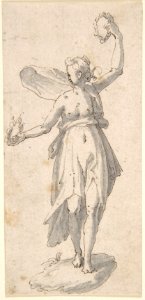 Female Figure Holding Wreaths MET DP802710