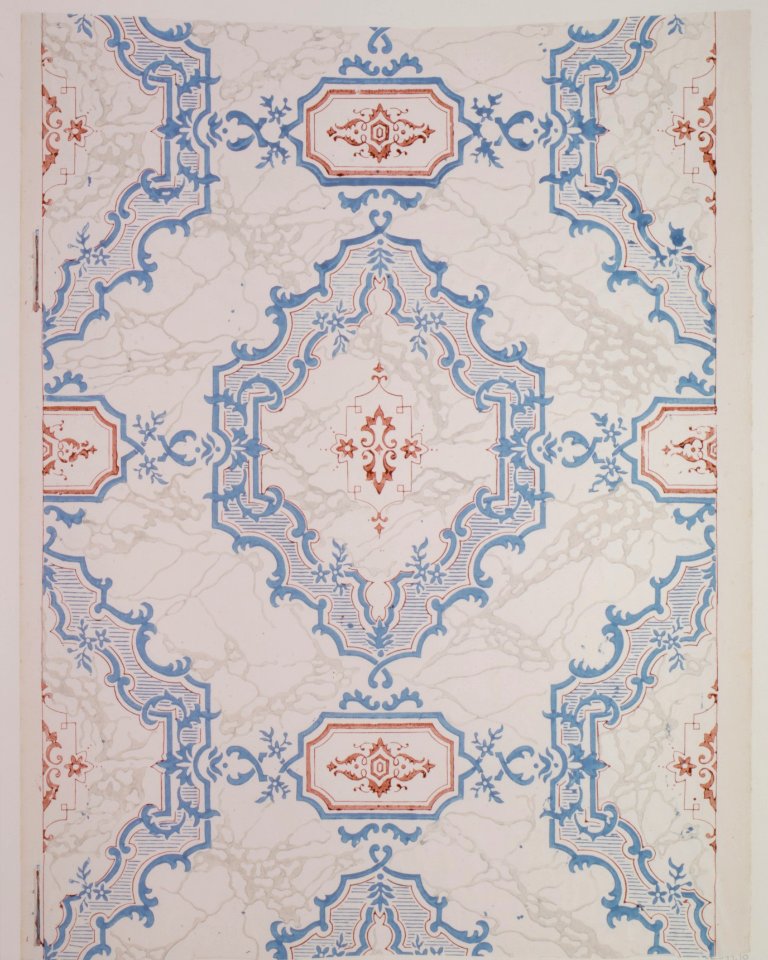 Entrance-hall Wallpaper from the Collins House MET DR47