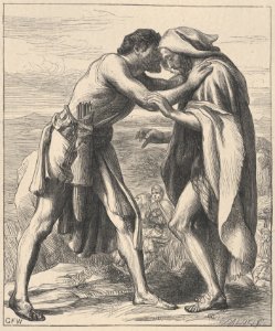 Esau Meeting Jacob (Dalziels' Bible Gallery) MET DP835809