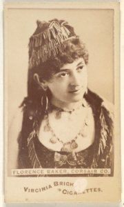 Florence Baker, Corsair Co., from the Actors and Actresses series (N45, Type 6) for Virginia Brights Cigarettes MET DP831196