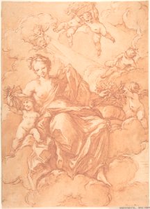 Female Allegorical Figure With Cherubs(?) MET DP802407