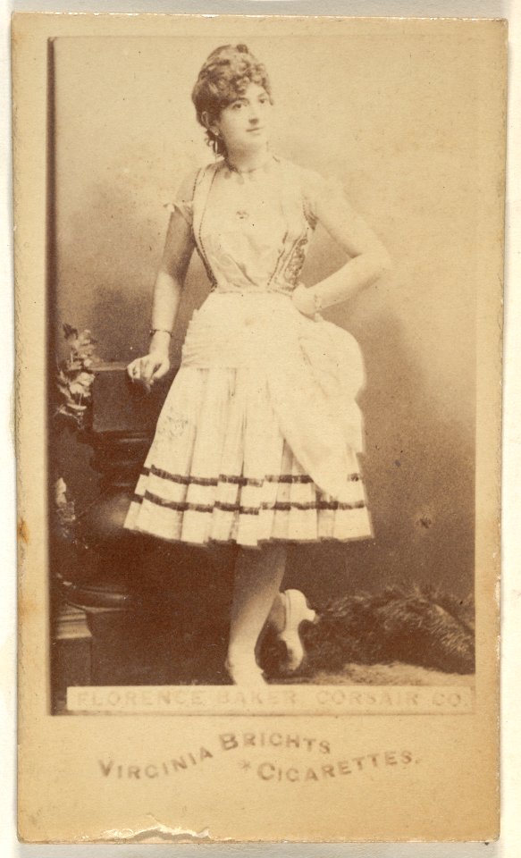 Florence Baker, Corsair Co., from the Actors and Actresses series (N45, Type 6) for Virginia Brights Cigarettes MET DP831191