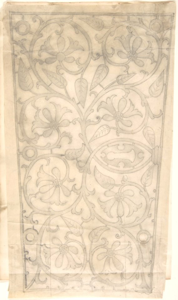 Floral and Foliate Ornamented Metal Keyplate Design MET DP806698