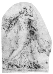 Female Figure in Antique Style Dress, Striding to the Right MET 271522