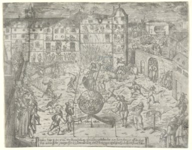 Fireworks on June 23, 1595, for the entry to Küstrin of the Margrave of Brandenburg and Duchess of Prussia MET DP855328