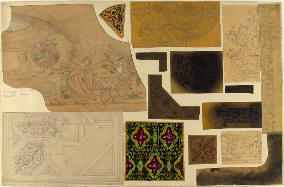 Fifteen Sketches for Ceiling and Cove Designs, Hôtel Rothschild, Vienna MET 67.827.121
