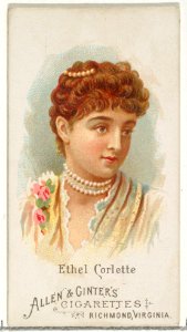 Ethel Corlette, from World's Beauties, Series 1 (N26) for Allen & Ginter Cigarettes MET DP838087