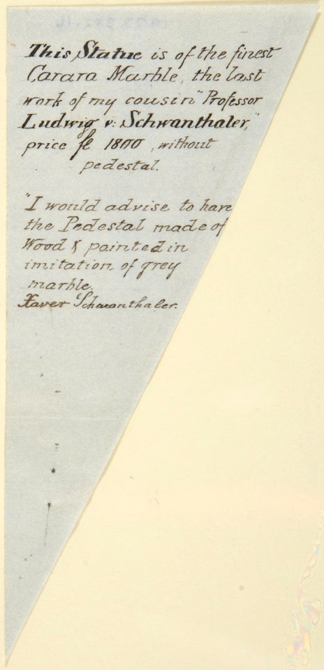 Fragment of Text, John Gibson, circa 1850