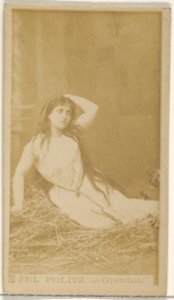 Fräulein Politz as Gretchen, from the Actors and Actresses series (N45, Type 8) for Virginia Brights Cigarettes MET DP831588