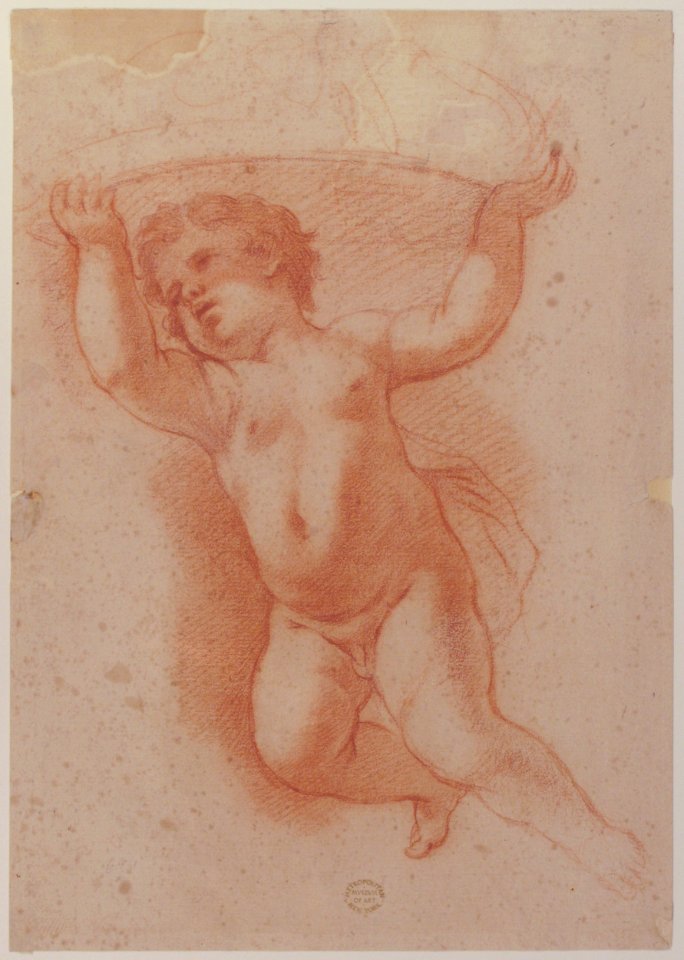Flying Putto Supporting a Crown MET 87.12.20