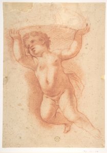 Flying Putto Supporting a Crown MET DP809806