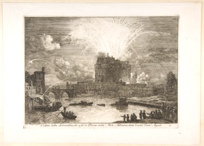 Fireworks in Rome Over Castel Sant' Angelo MET DP809136