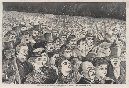 Fire-Works on the Night of the Fourth of July – Drawn by Winslow Homer (Harper's Weekly, Vol. XII) MET DP875293