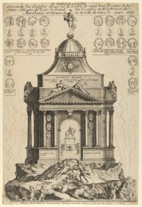 Fireworks celebrating the erection of the Temple of Glory and equestrian statue of Louis le Grand, Paris 1699 MET DP855553