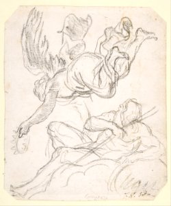 Flying Figure Holding a Crown, Reclining River God MET DP805800