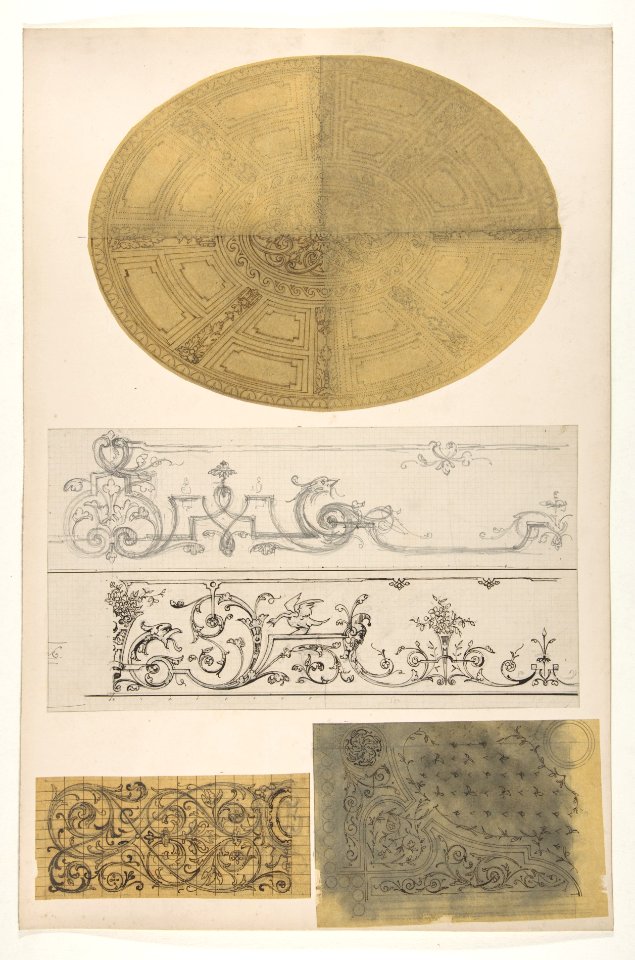 Five designs for the decoration of interiors MET DP811445