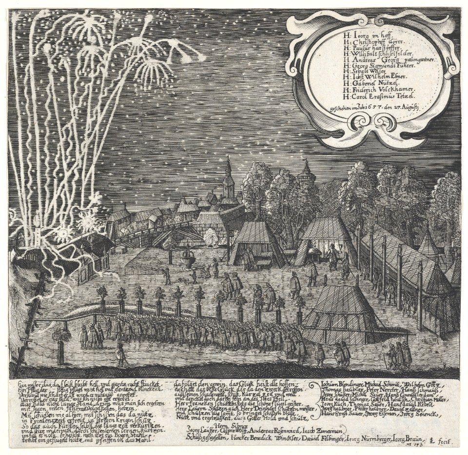 Fireworks display given by the Archery Company of Nuremberg, August 27, 1657 MET DP855327