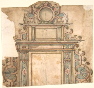 Fragment of design for architectural frame MET DP801701