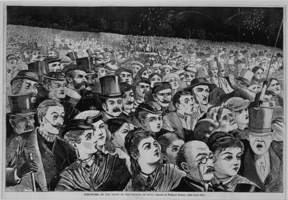 Fire-Works on the Night of the Fourth of July – Drawn by Winslow Homer (Harper's Weekly, Vol. XII) MET MM26194