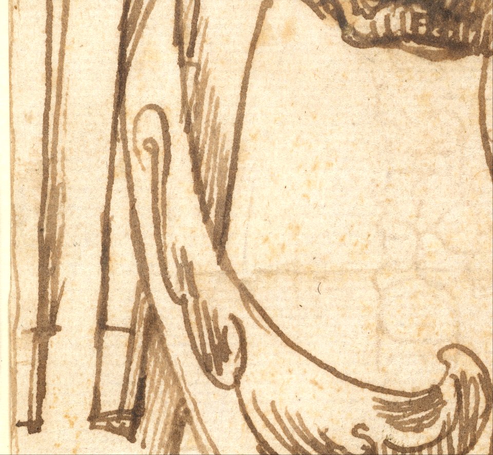 Fragment of a Grotesque Decoration with a Term and Putto MET DP825623