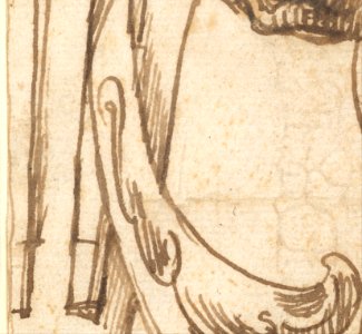 Fragment of a Grotesque Decoration with a Term and Putto MET DP825623