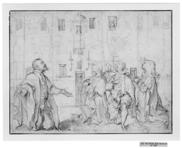 Family Group Kneeling Before a Street Shrine MET 4703