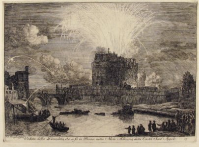 Fireworks in Rome Over Castel Sant' Angelo MET 67.542.26