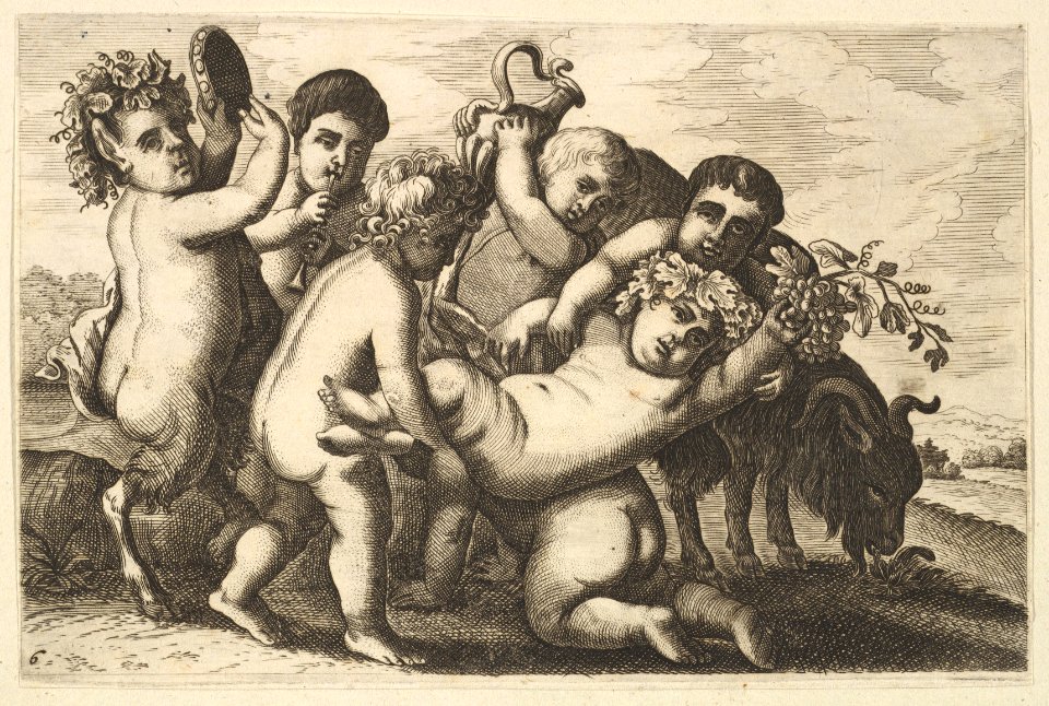 Five boys, two satyrs, and a goat (copy) MET DP822956