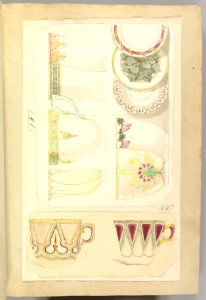 Five Designs for Decorated Cups and Three Designs for Saucers MET DP827468