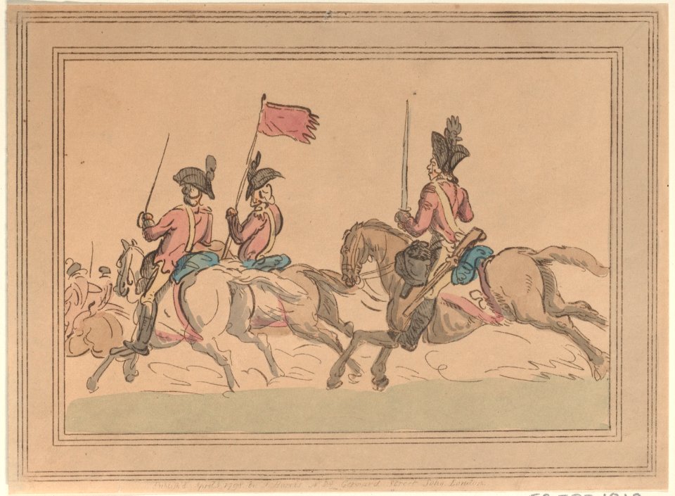 Five Cavalrymen Riding with a Standard Met DP885275