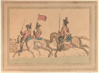 Five Cavalrymen Riding with a Standard Met DP885275