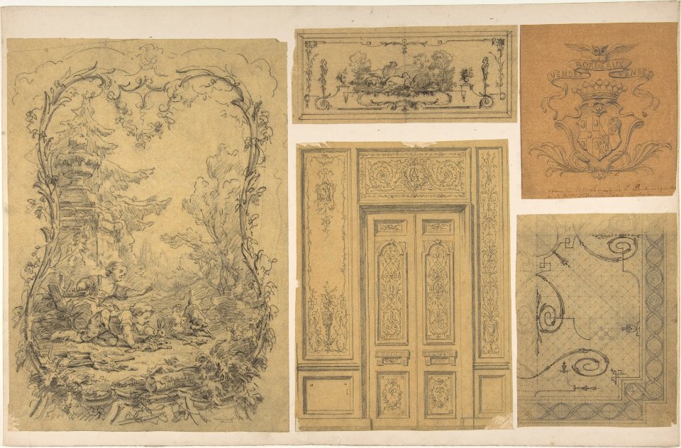 Five Miscellaneous Designs for the de la Rochejaquelein Family MET DP807059