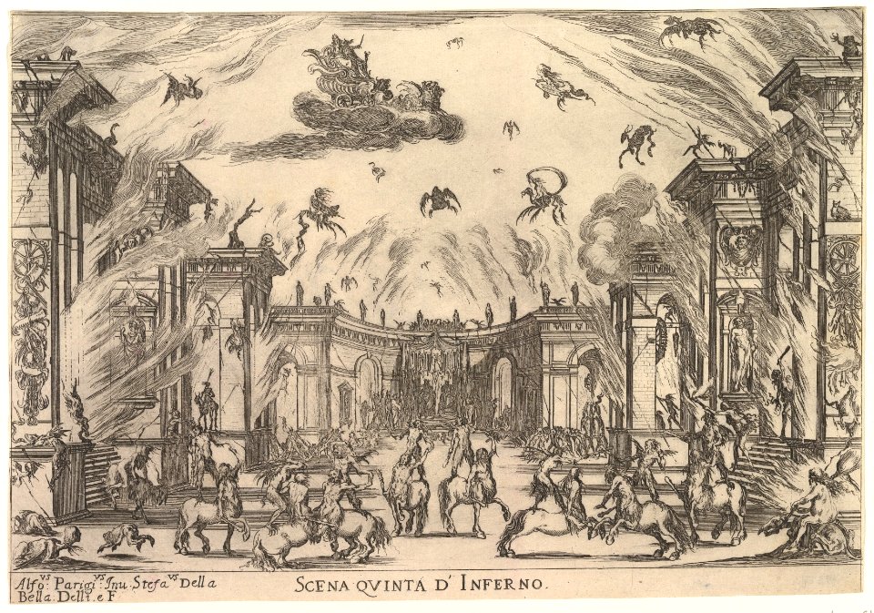 Fifth scene, the Inferno, from 'The marriage of the gods' (Le nozze degli Dei) MET DP827772