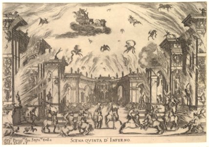 Fifth scene, the Inferno, from 'The marriage of the gods' (Le nozze degli Dei) MET DP827772