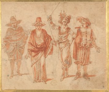 Figures in Theatrical Costumes MET DP213789. Free illustration for personal and commercial use.