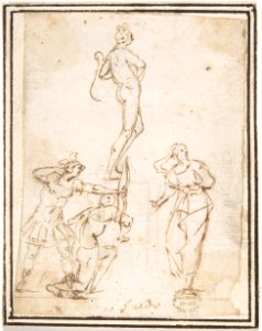 Four Figures Studies, One of a Standing Archer MET DP807639