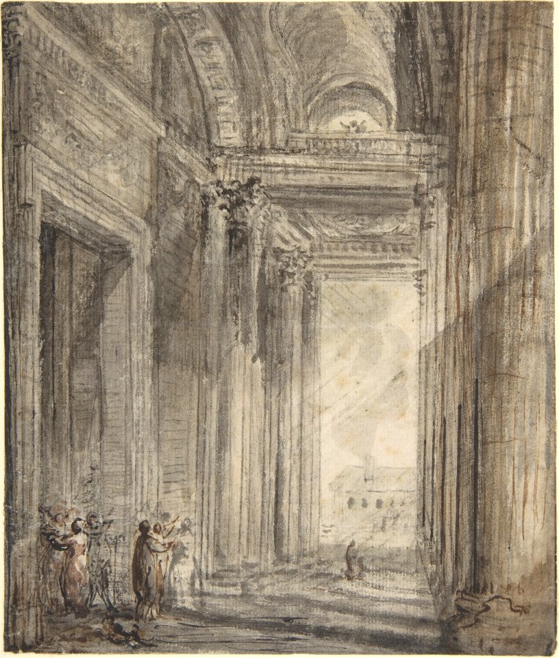 Figures in the Portico of Sainte-Geneviève le Panthéon, Paris MET DP808118