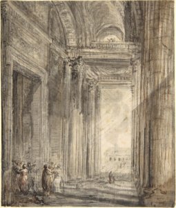 Figures in the Portico of Sainte-Geneviève le Panthéon, Paris MET DP808118