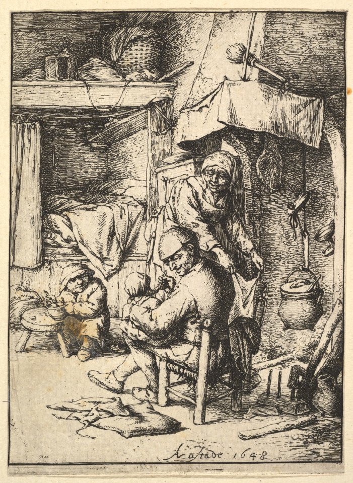 Father Feeding his Child MET DP821897