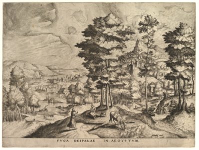Flight into Egypt (Fuga deiparae in Aegyptum) from The Large Landscapes MET DP826017