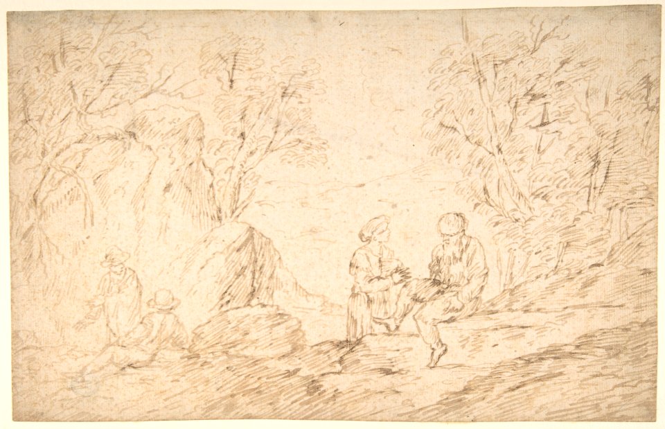 Four Figures Conversing in a Landscape MET DP800123