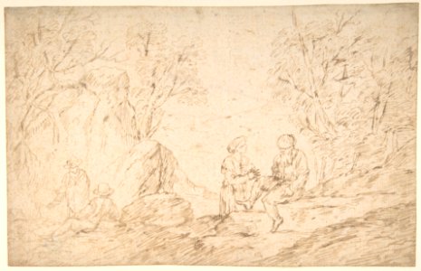Four Figures Conversing in a Landscape MET DP800123