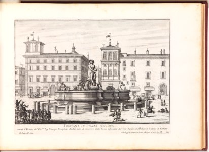 Fontana in Piazza Navona -Fontana del Moro-. From 'La Fontane di Roma nelle Piazze e Luoghi Publici (...)'. MET DP273750