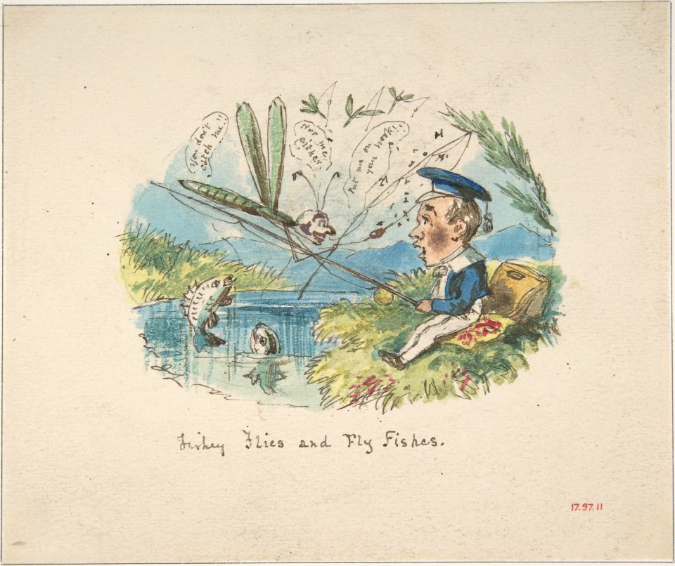Fishey Flies and Fly Fishes (recto); Typeface Designs (verso) MET DP804692