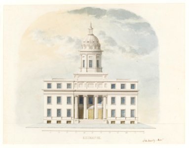 First Merchants' Exchange, New York (elevation of main façade) MET DR274