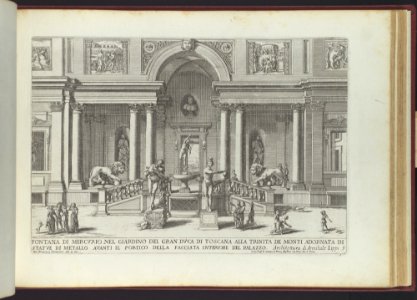 Fontana di Mercurio nel Giardino del Gran Duca di Toscana (...), from 'La Fontane di Roma nelle Piazze e Luoghi Publici (...)', part 3, 'Le Fontane ne' Palazzi di Roma' (plate 9) MET DP109525