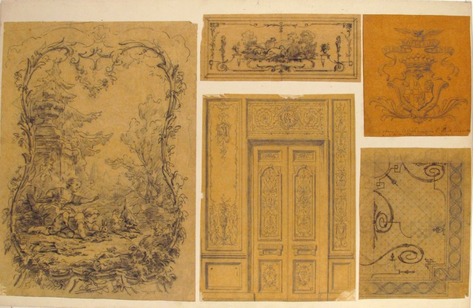 Five Miscellaneous Designs for the de la Rochejaquelein Family MET 67.827.47
