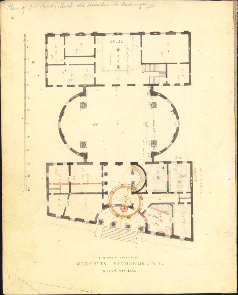 First Merchant's Exchange, New York (plan of main floor) MET DT223203